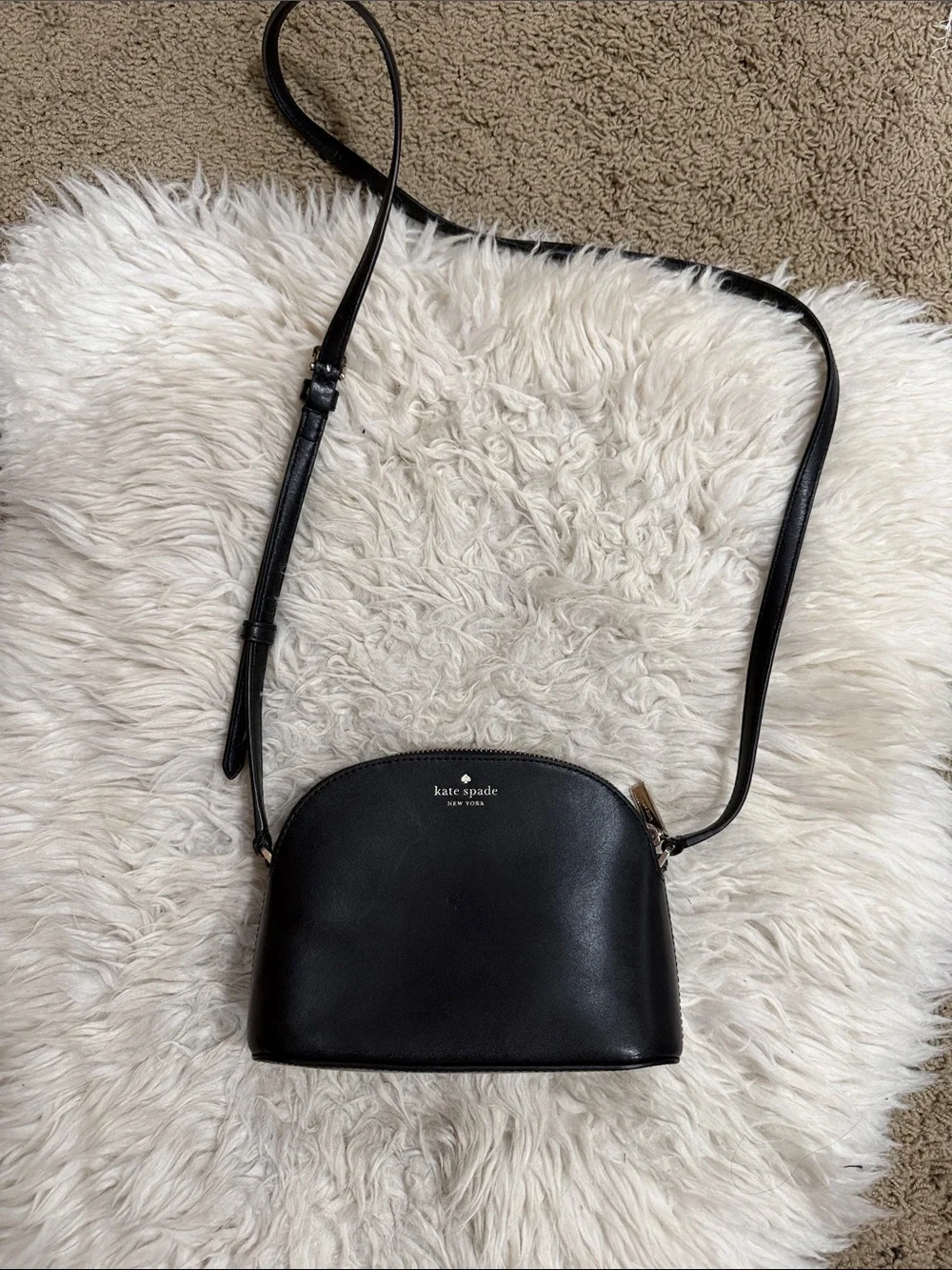 Kate Spade Kali‎ Small Dome Crossbody Leather Black